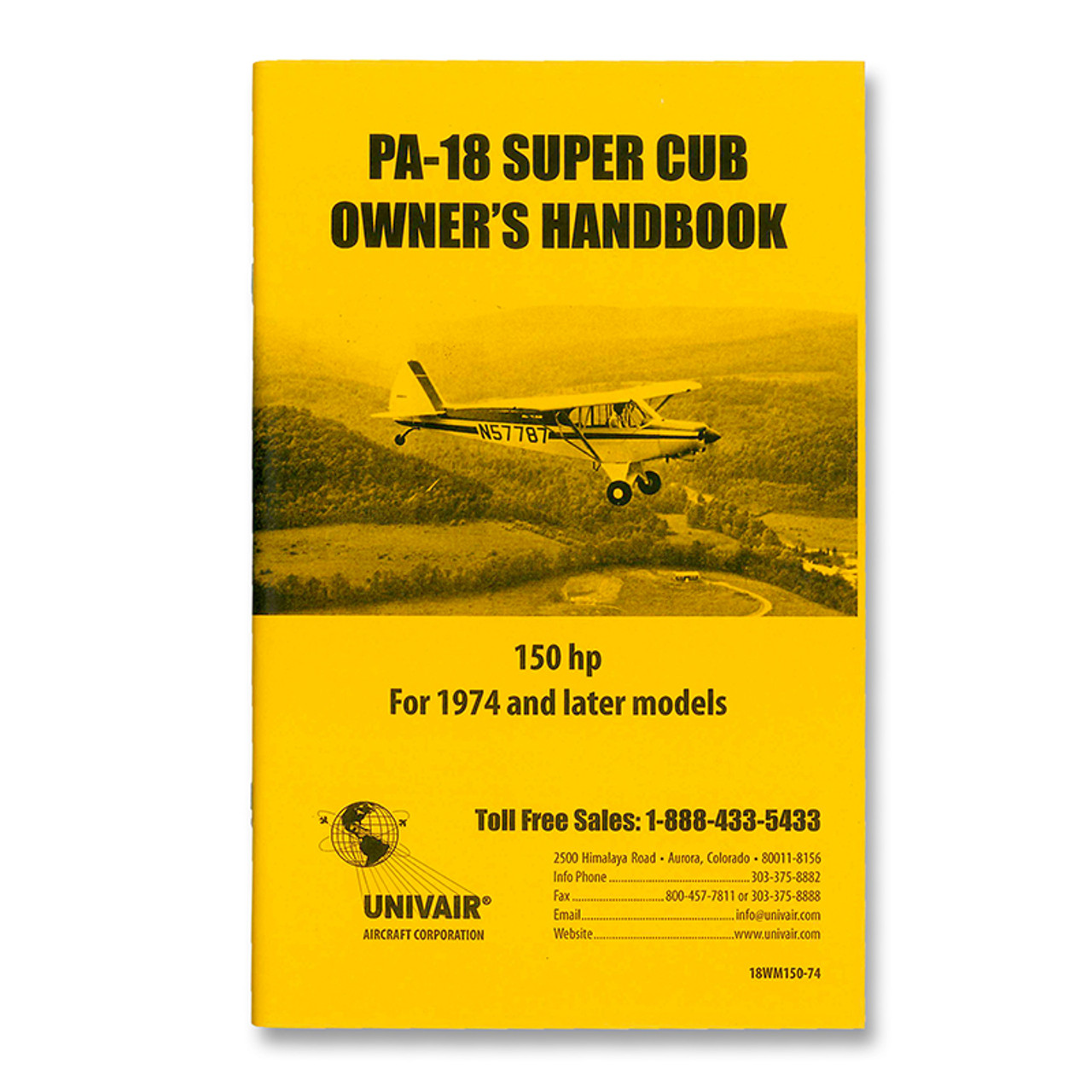 18WM150-74   PIPER PA-18 150HP OWNERS MANUAL, 1974 AND LATER