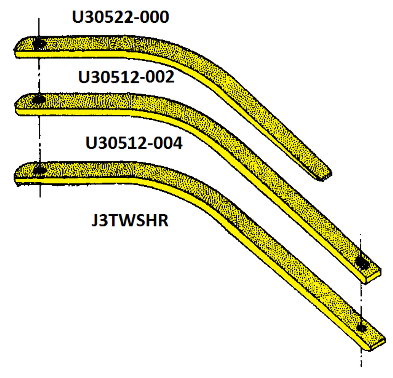 J3TWSHR   UNIVAIR TAILWHEEL SPRING SET - FITS PIPER