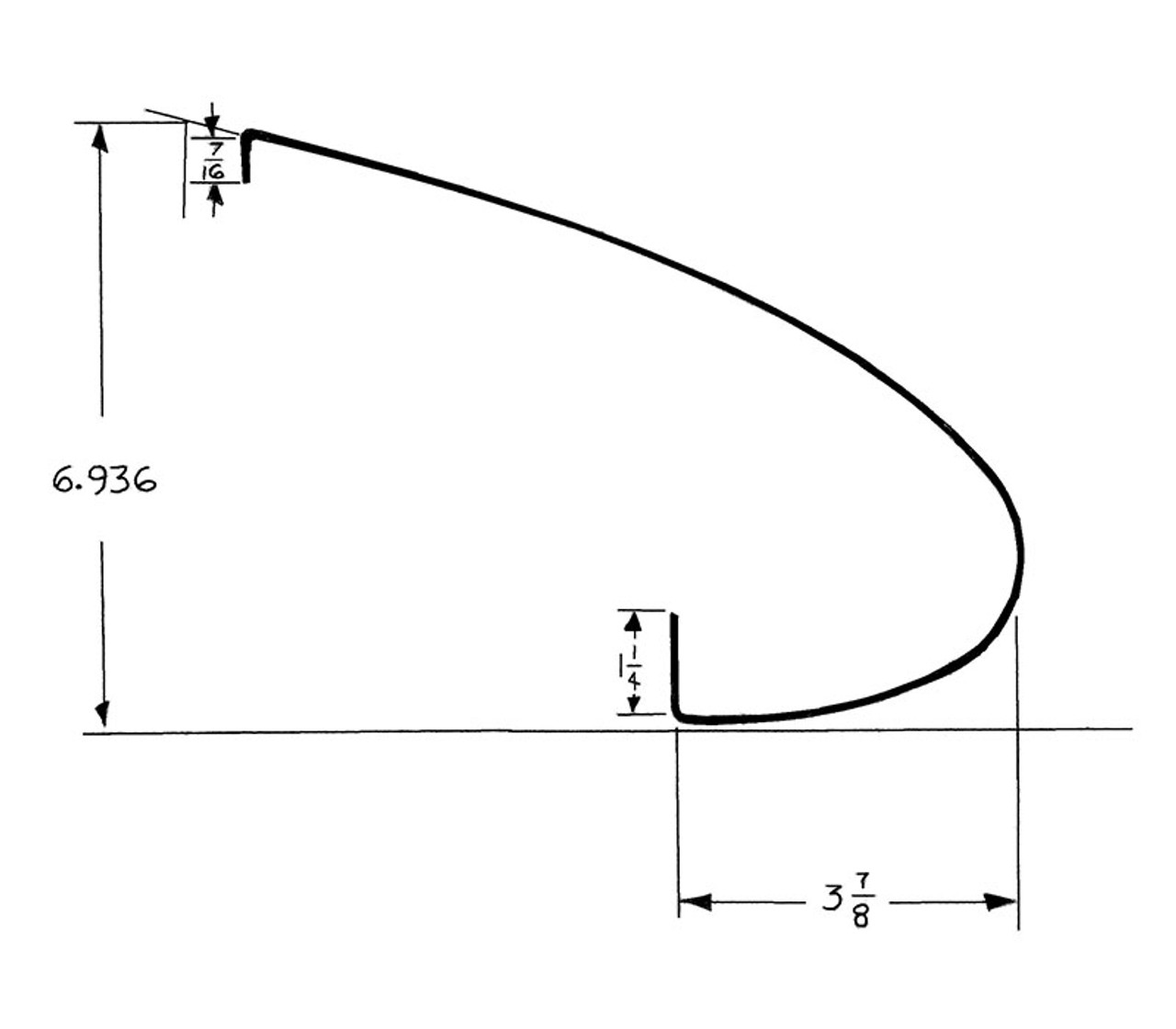 CSI-1014   UNIVAIR LEADING EDGE BLANK - 36-5/8 INCH - FITS PIPER