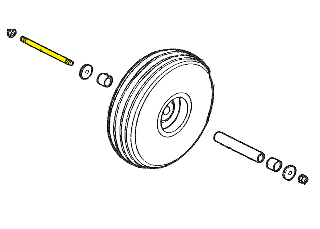 -13089-000   PIPER NOSE WHEEL AXLE ROD