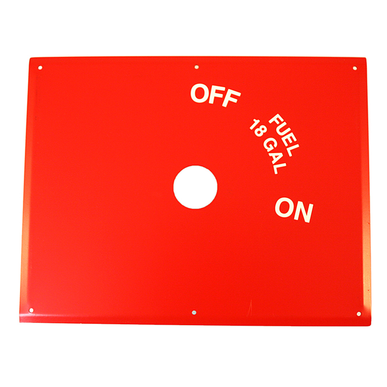 -12838-003   PIPER FUEL VALVE INDICATOR PLATE - RED