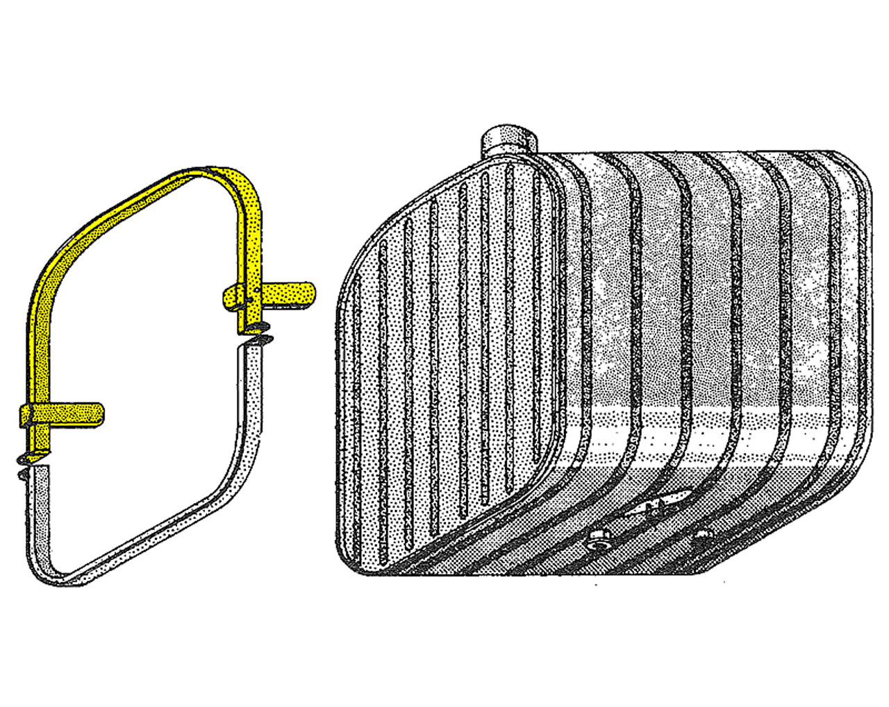 U70462-000   UNIVAIR FUEL TANK STRAP - FORWARD UPPER - FITS PIPER