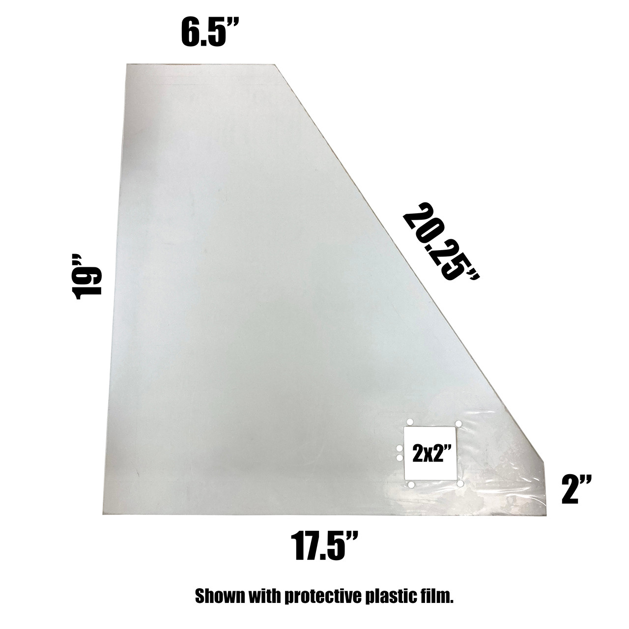 U12253-002   PIPER PA-18 LEFT FRONT TRIANGLE WINDOW - CLEAR
