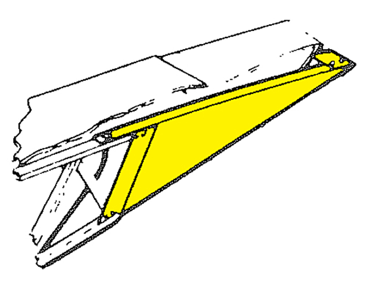 U11719-000   UNIVAIR FAIRING ATTACH PLATE - LEFT - FITS PIPER