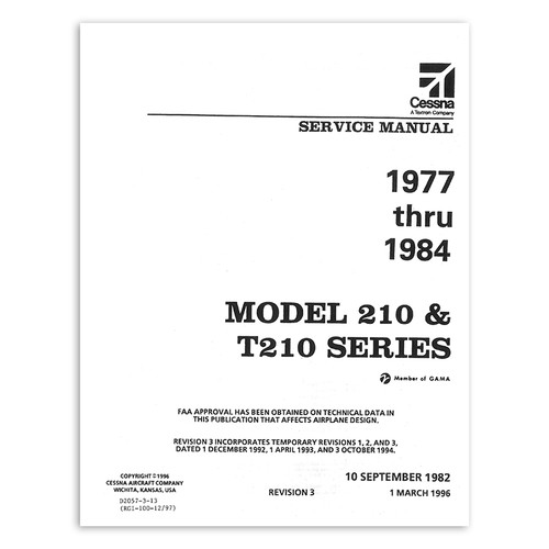 D2054-1-13 CESSNA 188 AG SERIES SERVICE MANUAL 1966-84 - Univair