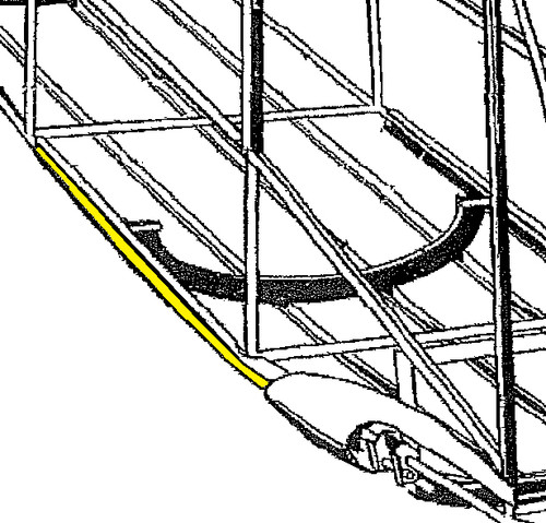 108-3001435-7   STINSON FUSELAGE LOWER LONGERON RETAINER - RIGHT