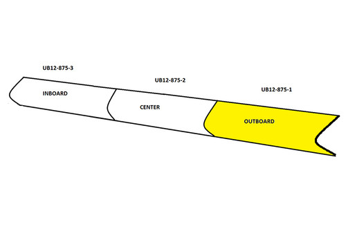 UB12-875-1   TAYLORCRAFT OUTBOARD LEADING EDGE SKIN