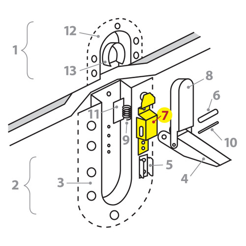 U0452113   UNIVAIR LATCH SPRING HOUSING - FITS CESSNA