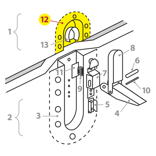 U0452122   UNIVAIR COWL LATCH RECESS - FITS CESSNA