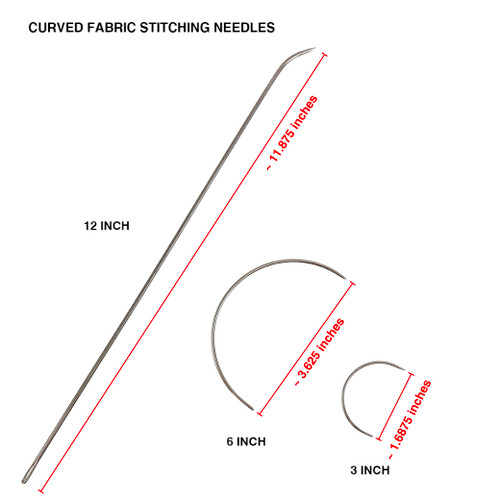 CURVED FABRIC STITCHING NEEDLE