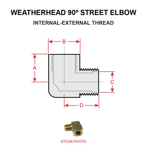 3400X2   WEATHERHEAD 90 DEGREE STREET ELBOW