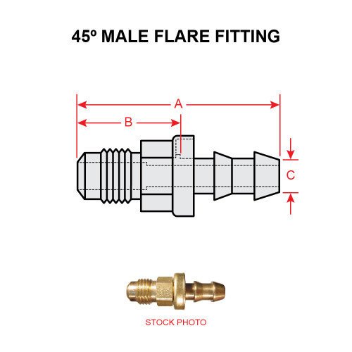 4742-4B   45 DEGREE MALE FLARE FITTING