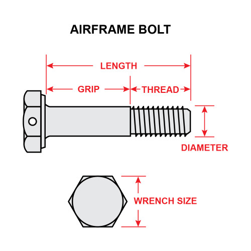 AN6H41A   AIRFRAME BOLT - 3/8 X 4-13/64 INCH AN6H41A   AIRFRAME BOLT - 3/8 X 4-13/64 INCH