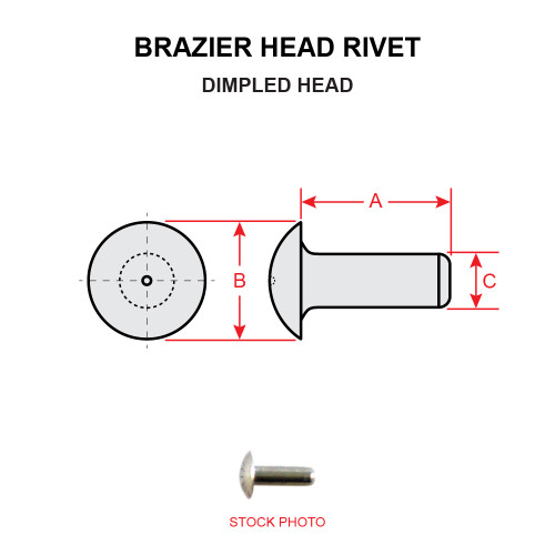 AN456AD3-3   BRAZIER HEAD RIVET