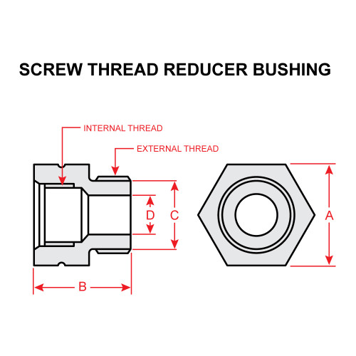 AN893-4D   SCREW THREAD REDUCER BUSHING AN893-4D   SCREW THREAD REDUCER BUSHING