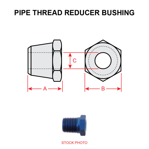 AN912-8D PIPE THREAD REDUCER BUSHING - Univair Aircraft Corporation