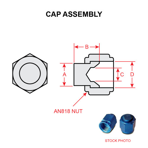 AN929-4D CAP ASSEMBLY - ALUMINUM - Univair Aircraft Corporation