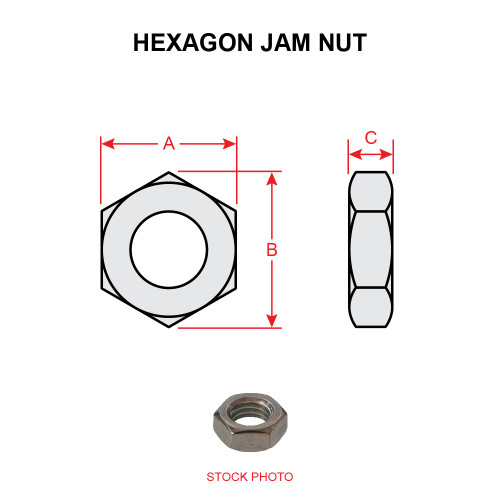 AN316-8   HEXAGON JAM NUT AN316-8   HEXAGON JAM NUT