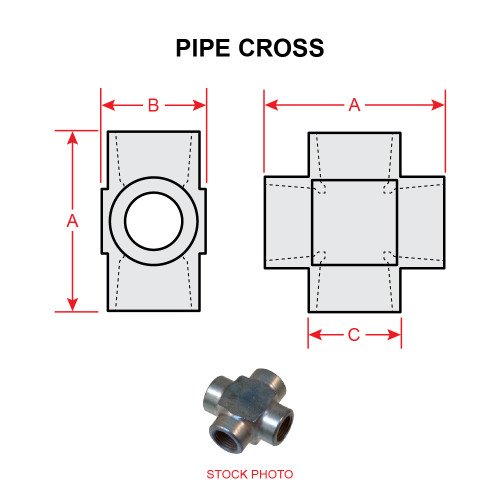 AN937-12D   INTERNAL THREAD TUBE CROSS