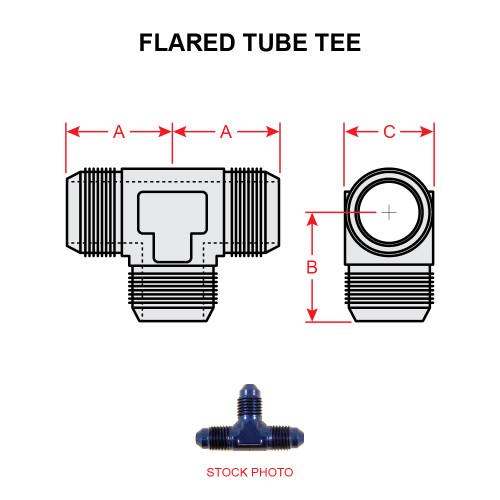 AN824-12D   FLARED TUBE TEE AN824-12D   FLARED TUBE TEE