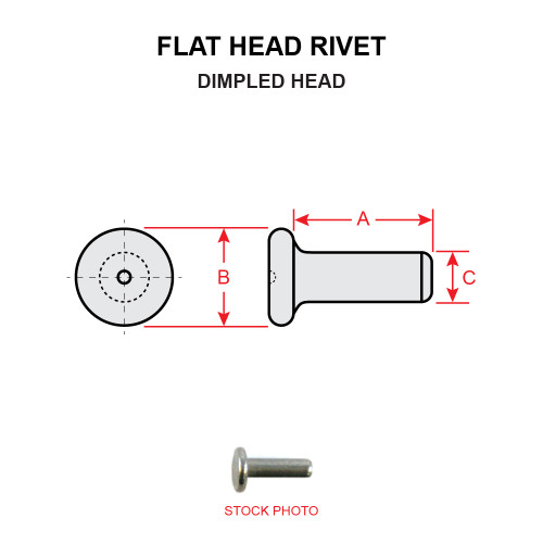 AN442AD5-7   FLAT HEAD RIVET AN442AD5-7   FLAT HEAD RIVET