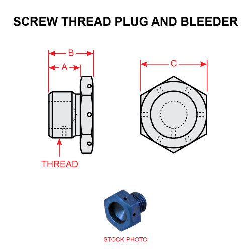 AN814-4D   SCREW THREAD PLUG AND BLEEDER AN814-4D   SCREW THREAD PLUG AND BLEEDER