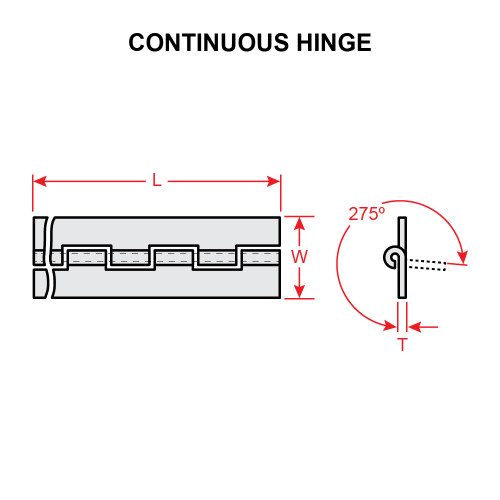 MS20257-3-7200   CONTINUOUS HINGE - 6 FEET MS20257-3-7200   CONTINUOUS HINGE - 6 FEET