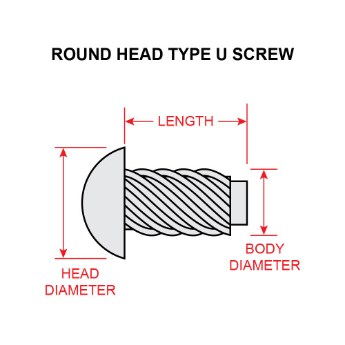 MS21318-27   ROUND HEAD TYPE U SCREW