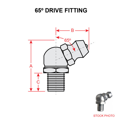 1744-B   65 DEGREE DRIVE FITTING