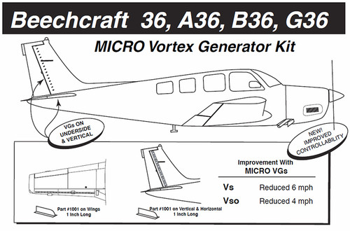 VG5055   MICRO VORTEX GENERATOR KIT - BONANZA 33, 36