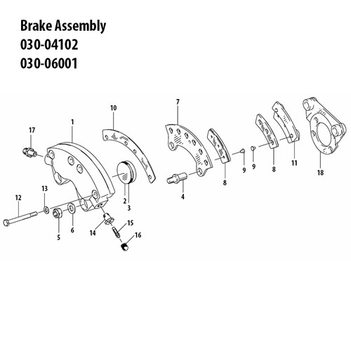 030-04102   CLEVELAND BRAKE ASSEMBLY