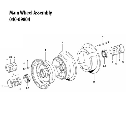 040-09804   CLEVELAND MAIN WHEEL ASSEMBLY