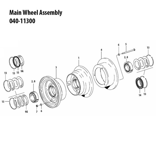 040-11300   CLEVELAND MAIN WHEEL ASSEMBLY