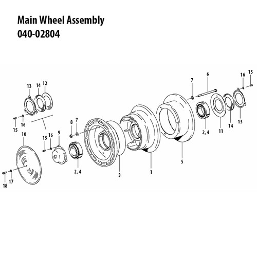 040-02804   CLEVELAND MAIN WHEEL ASSEMBLY