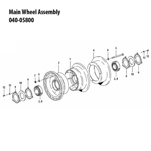 040-05800   CLEVELAND MAIN WHEEL ASSEMBLY