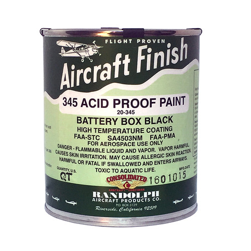 RANDOLPH ACID PROOF BATTERY BOX BLACK PAINT RANDOLPH ACID PROOF BATTERY BOX BLACK PAINT