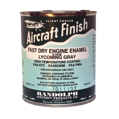 RANDOLPH ENGINE ENAMEL - LYCOMING GRAY RANDOLPH ENGINE ENAMEL - LYCOMING GRAY