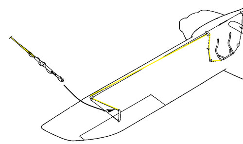 U285014S   LUSCOMBE STICK TO AILERON CONTROL CABLE