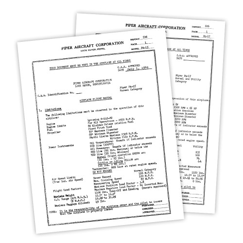 15/17FM   PIPER PA-15/17 FLIGHT MANUAL 15/17FM   PIPER PA-15/17 FLIGHT MANUAL