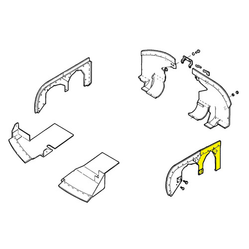 U14457-000   UNIVAIR REAR SIDE BAFFLE ASSEMBLY - LEFT - FITS PIPER