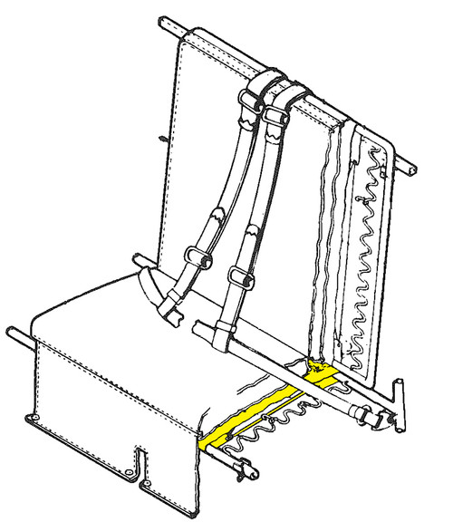 -12286-000   PIPER PA-18 REAR SEAT BOTTOM CANVAS