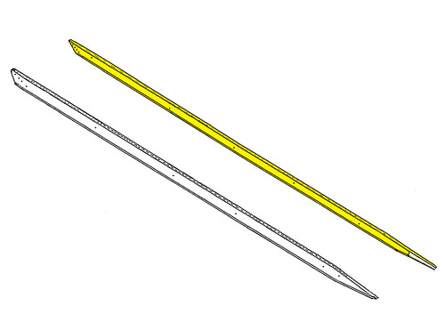 U14399-002  UNIVAIR REAR WING SPAR (16 RIB) - LEFT - FITS PIPER