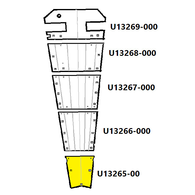 U13265-000   UNIVAIR NO. 1 ALUMINUM BELLY SKIN - FITS PIPER PA-18