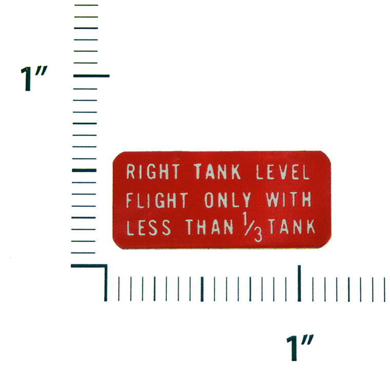 -15306-000   PIPER PLACARD