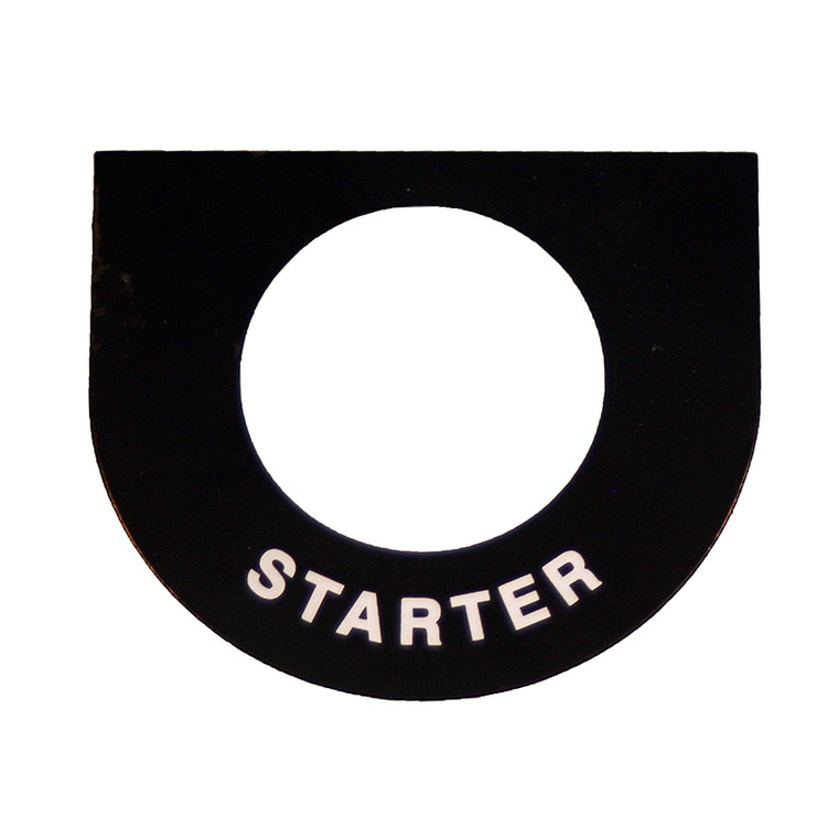 U11015-000   UNIVAIR STARTER BUTTON PLACARD - FITS PIPER PA-18