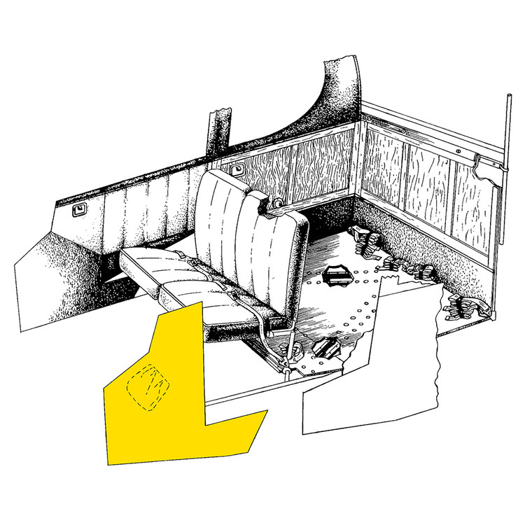 108-3092092-3   STINSON CABIN INTERIOR FORWARD SIDE PANEL - RIGHT