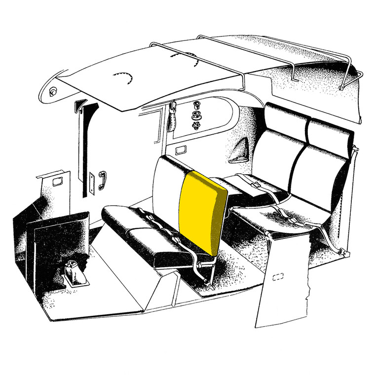 108-3091017-34   STINSON FRONT SEAT BACK - LEFT