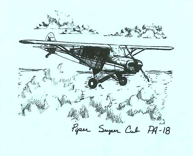 S-PA18   STATIONERY SET - PIPER PA-18