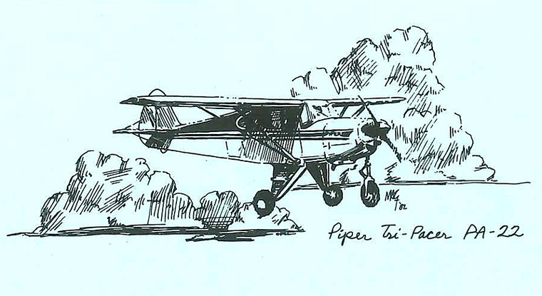 S-PA22   STATIONERY SET - PIPER PA-22