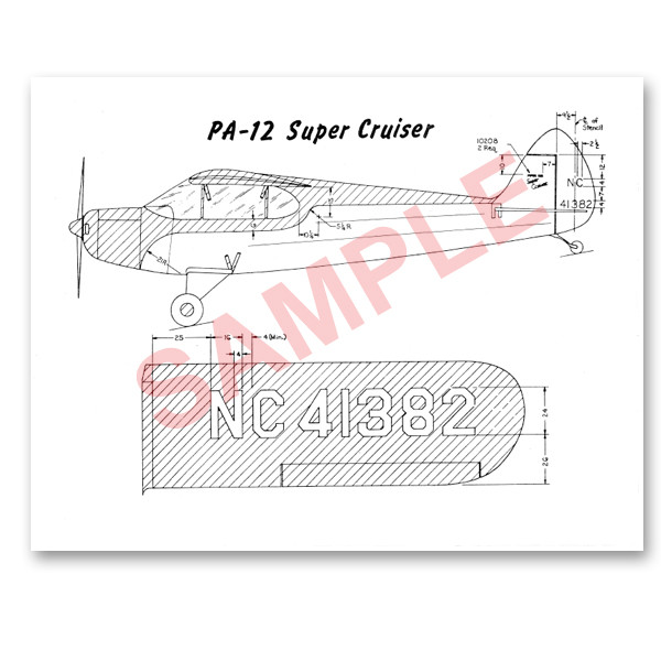 12PS   PIPER PA-12 PAINT SCHEME
